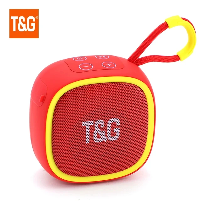 Bluetooth-høyttaler utendørs trådløs subwoofer mini bærbar liten lyd bærbar kort lyd  tg659: Rød
