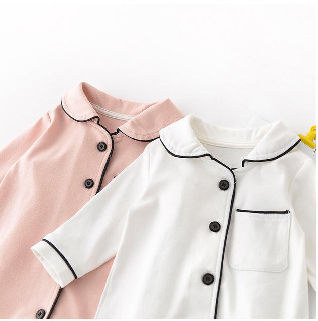 Korean Jumpsuit Newborn Infant Baby Boy Girl Long Sleeve Lovely Cute Romper Set Sleepwear Body Suit Playsuit Clothing Kids 0-24m