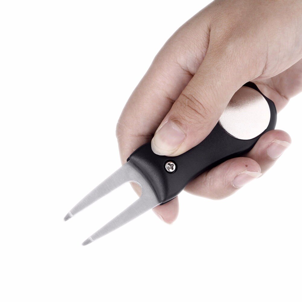1 Pc Golf Repair Tools Portable Lightweight Pitch Mark Green Divot Repair Switchblade Tool Golf Ball Marker Golfer Kit