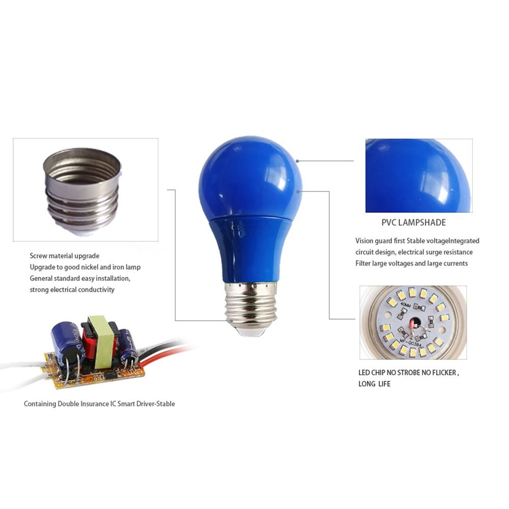 LED bunte Glühbirne Lampe E27 B22 Basis bunte LED Licht Lampada Ampulle 8W AC 240-V Taschenlampe A60 Glühbirnen Wohnkultur