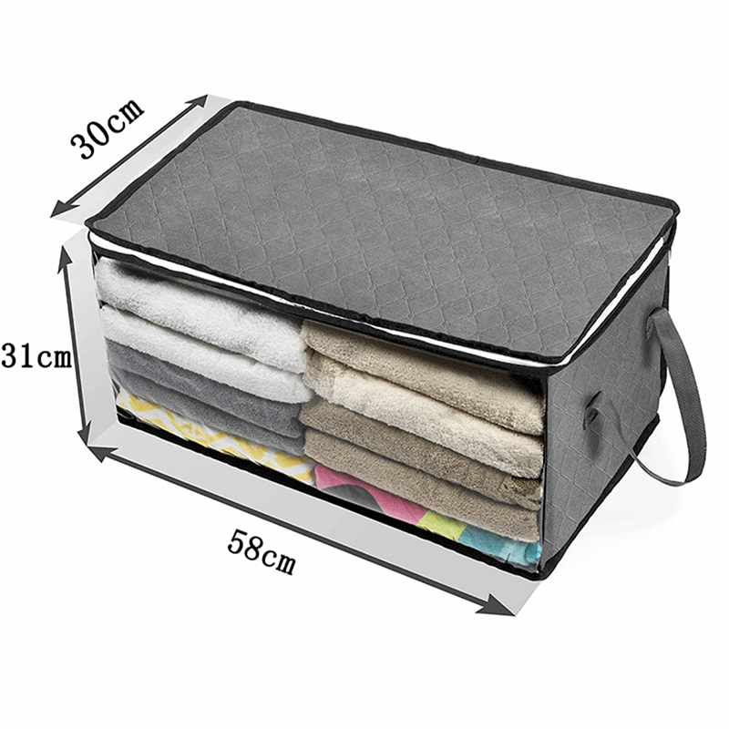 Quilt Storage Bag Large Capacity Household Wardrobe Quilt Clothes Sorting Box Moisture-Proof Dust-Proof Moving And Packing Bag