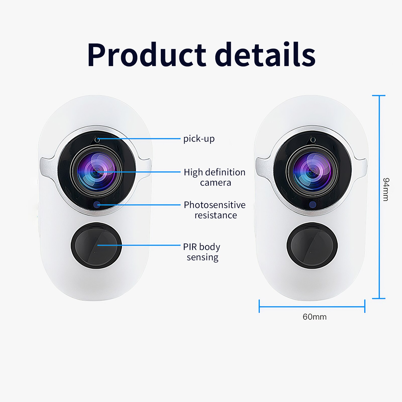 Smart Wifi Camera Hd 1080P High Definition Toetsing Camera Waterproof Night Sight Recorder Surveillance Camera Voor Home Office