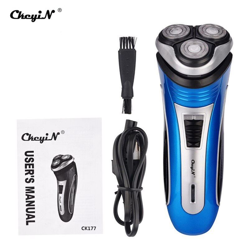 Draadloos 3d elektrisch scheerapparaat onafhankelijk scheerapparaat mannelijke drievoudige mes snortrimmer scheerapparaat met afwasbare zwevende koppen