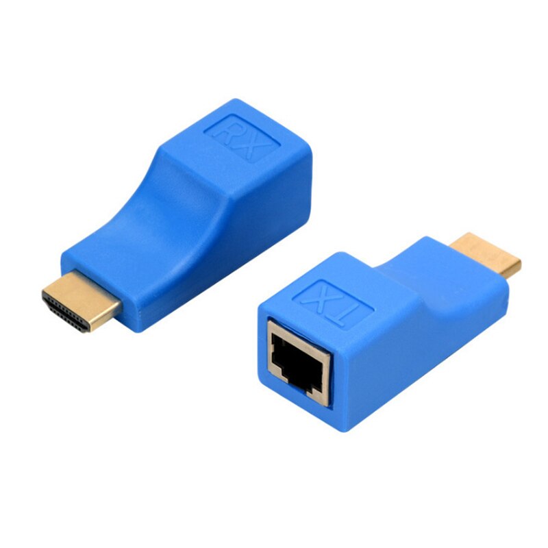 1 Paar RJ45 4K Hdmi-Compatibel Extender Uitbreiding Tot 30M Over CAT5e Cat6 Netwerk Ethernet Lan voor Hdtv Hdpc Dvd PS3 Stb