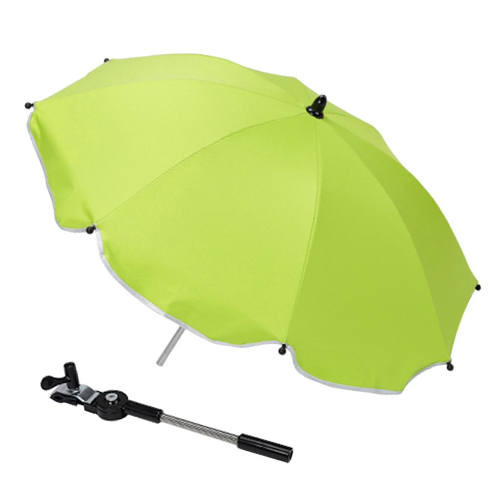 Universal Folding Baby Stroller Umbrella Flexible Adjustable Baby Stroller Umbrella Holder Accessories Multiused Kids Buggy: Green