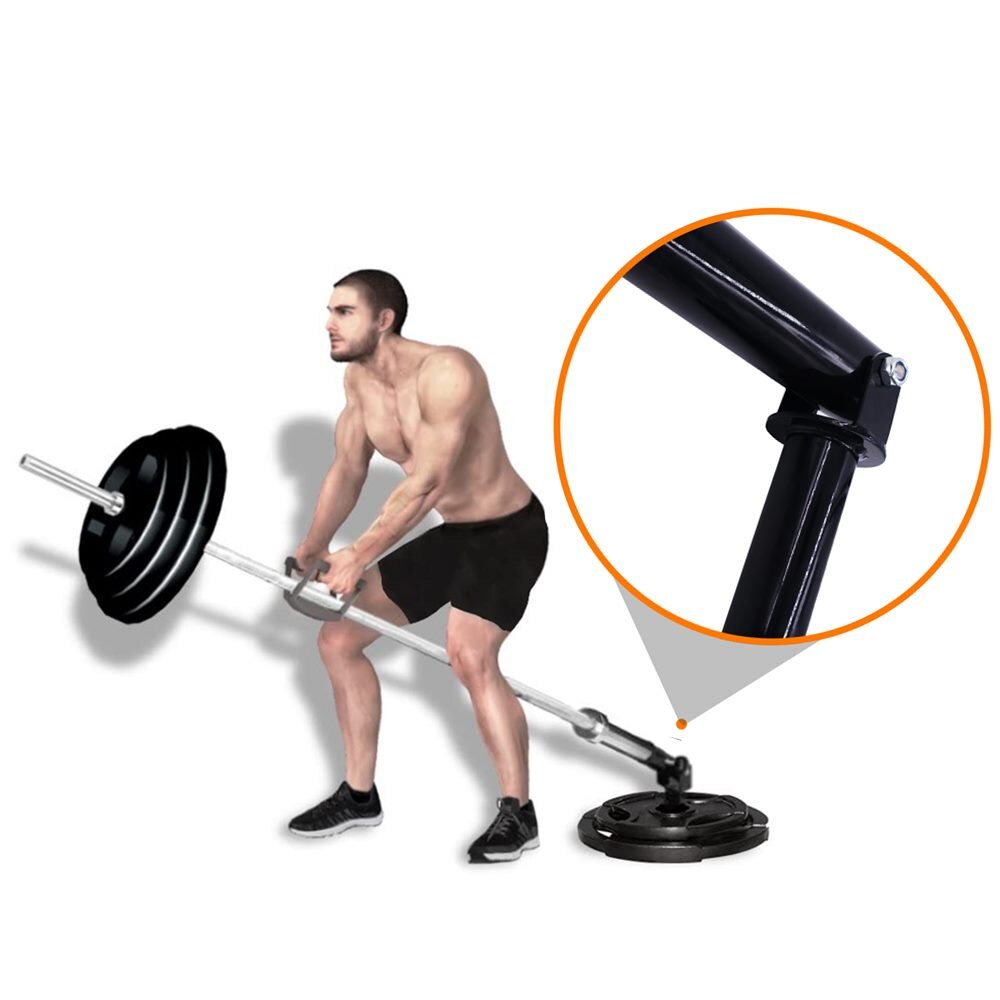Fitness 360° T-Bar Row Plate Post Insert Landmines V-Handle Grip Biceps Triceps Press Down Deadlifting Bar Home Gym Equipment