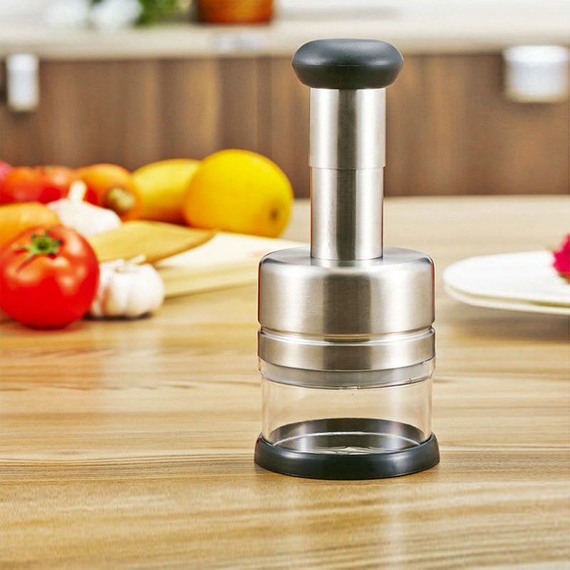 Stainless Steel Onion Cutter Multi-function Vegetable Cutter Kitchen Tool Garlic Press Onion Pepper Ginger Cut Machine
