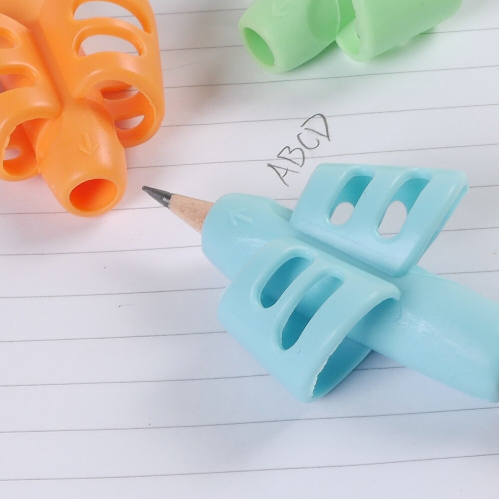 3 pcs/Lot Children Pencil Holder Pen Writing Aid Grip Posture Correction Tools Silicone Hand Writing Gripper
