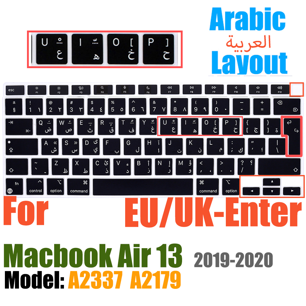 Keyboard Cover For MacBook Air 13 inch Release A2337 M1 A2179 with Touch ID Waterproof Protective Silicone Skin: Silver