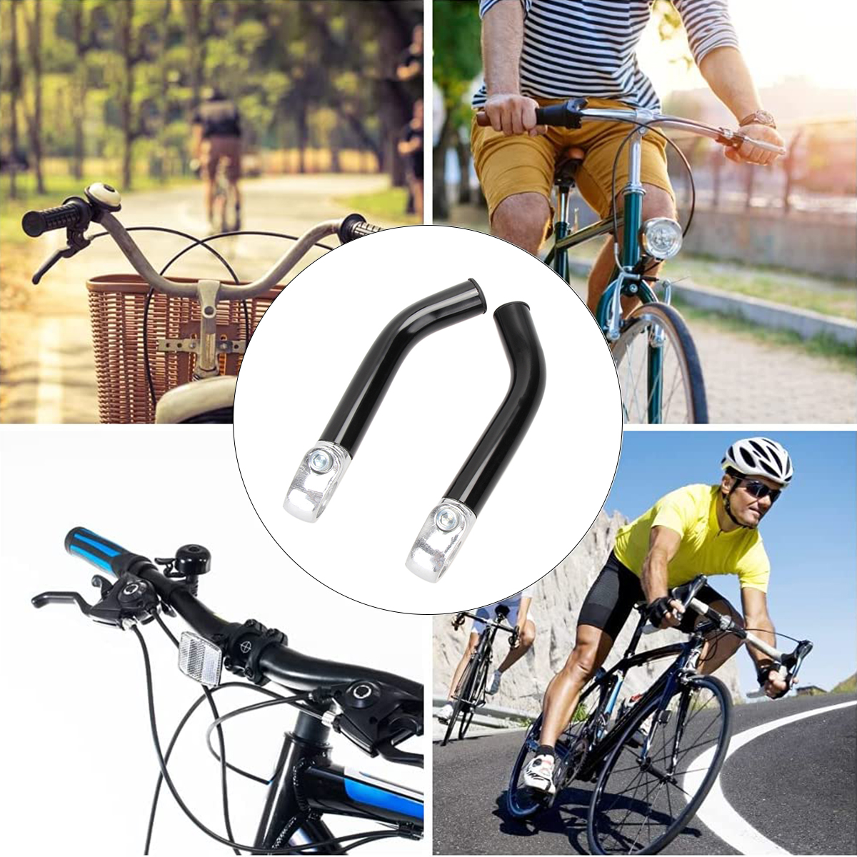 Adjustable Bike Grip Bar End Handle Auxiliary Riding Horn Rest Handlebars Cycling MTB Road Bicycle Metal Accessories