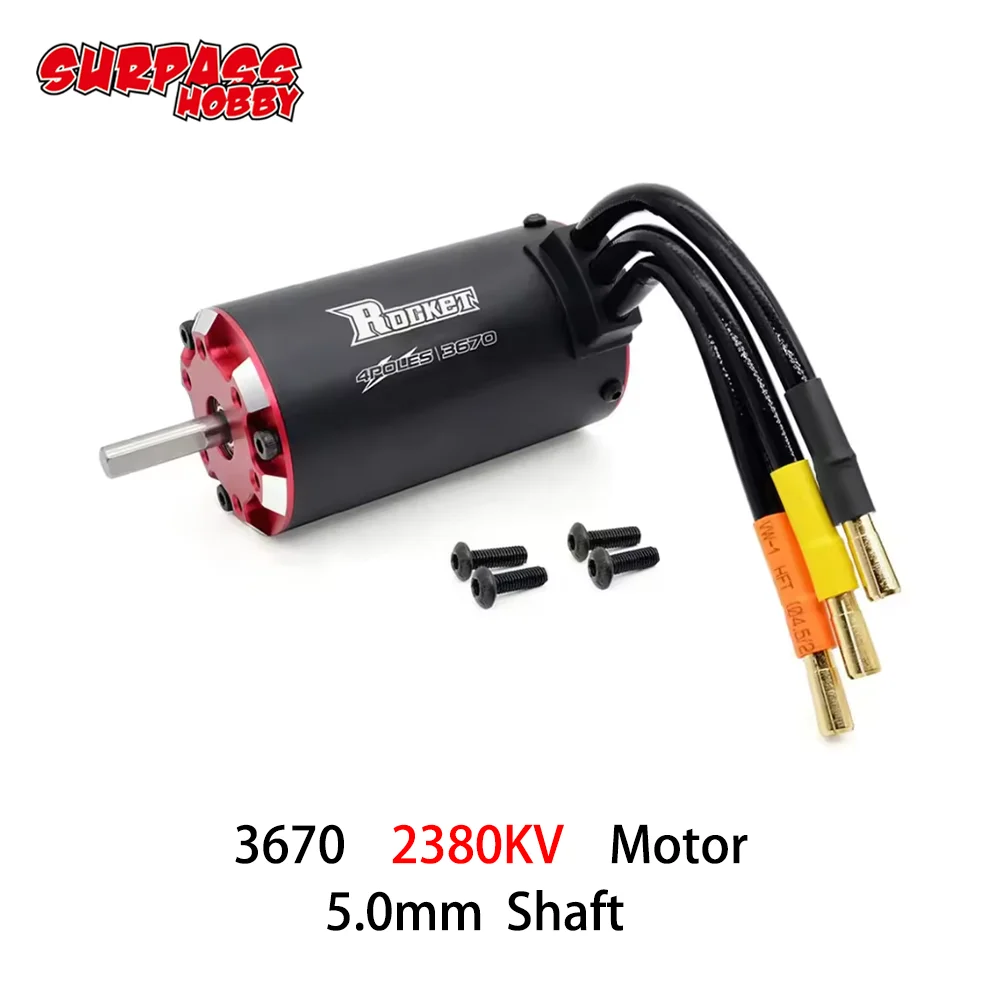 Rocket V2 3650 3660 3665 3670 3674 Motor Supersonische Borstelloze Motor voor 1/8 1/10 RC Auto Afstandsbediening Speelgoed RC Gereedschap: Oranje