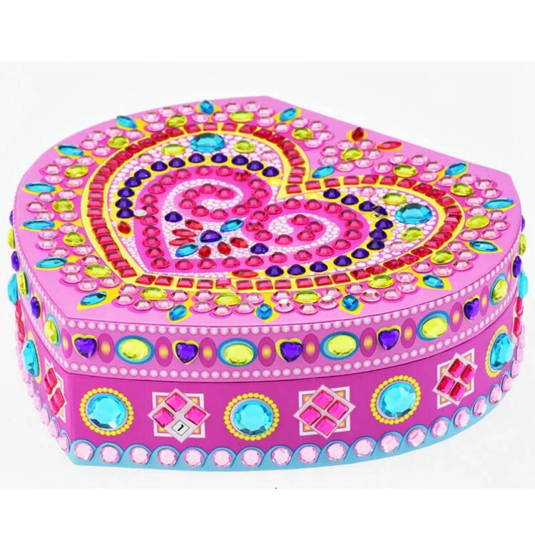 DIY Girls Jewel Case Sticker Toys Colorful Pattern Beads
