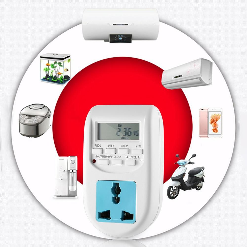 EU Plug Energy Saving Timer Programmable Electronic Timer Socket Digital Timer Household Appliances For Home Devices