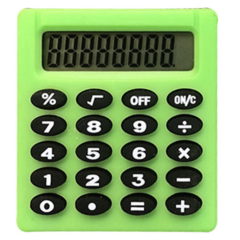 Tecknad mini-miniräknare 8 display siffror bärbar kakulator handhållen ficktyp myntbatterier miniräknare