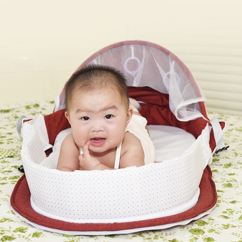 Berceau Portable pliable pour enfants, lit bébé, lit de voyage, avec moustiquaire, pour -nés
