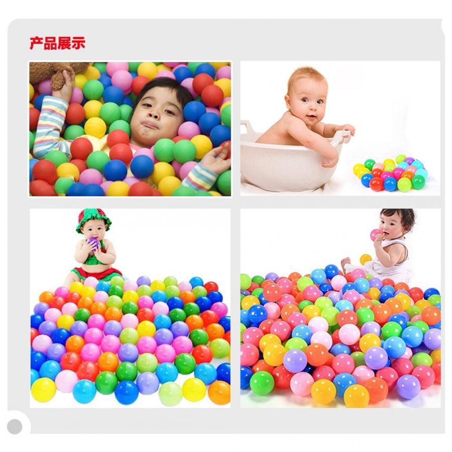 100Pcs Oceaan Ballen Speelgoed Voor Water Zwembad Zachte Plastic Milieuvriendelijke Kleurrijke Zachte Plastic Bal Speelgoed Water Oceaan Bal Outdoor speelgoed