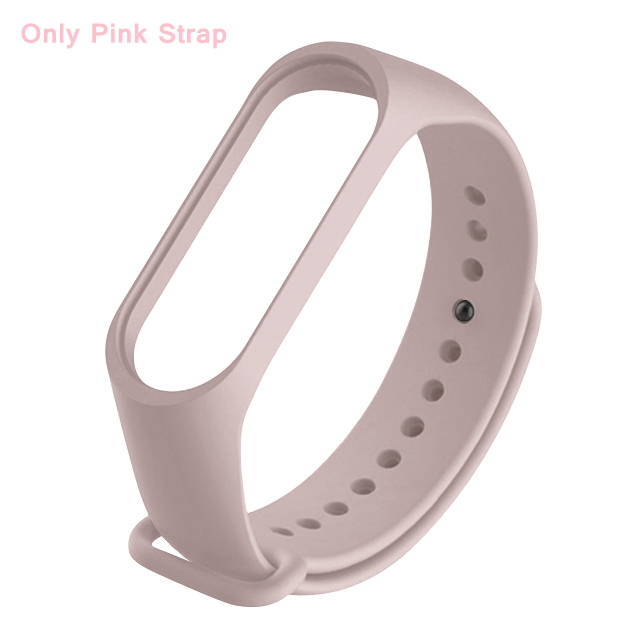 Strap For Xiaomi Mi Band 4 Strap Band 4 Wristband Strap Pink Wine Red Silicone Bracelet Xiomi Miband 4 3 Band4 Protector Film: Pink / For Miband 4