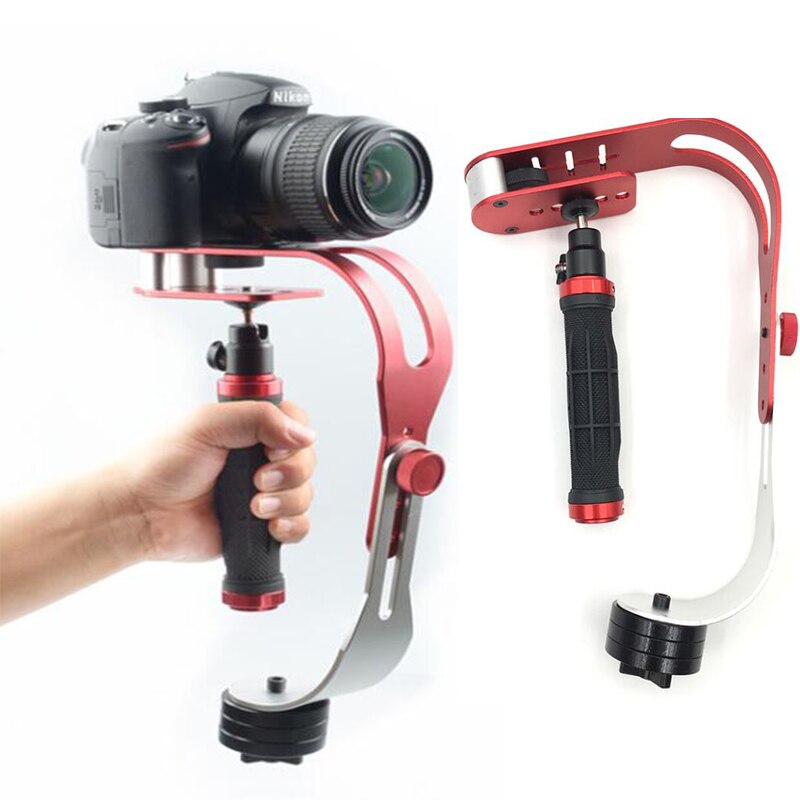 Legering aluminium mini håndholdt digitalkamera videokamera stabilisator video steadicam mobil dslr 5 dii motion dv steadycam for gopro