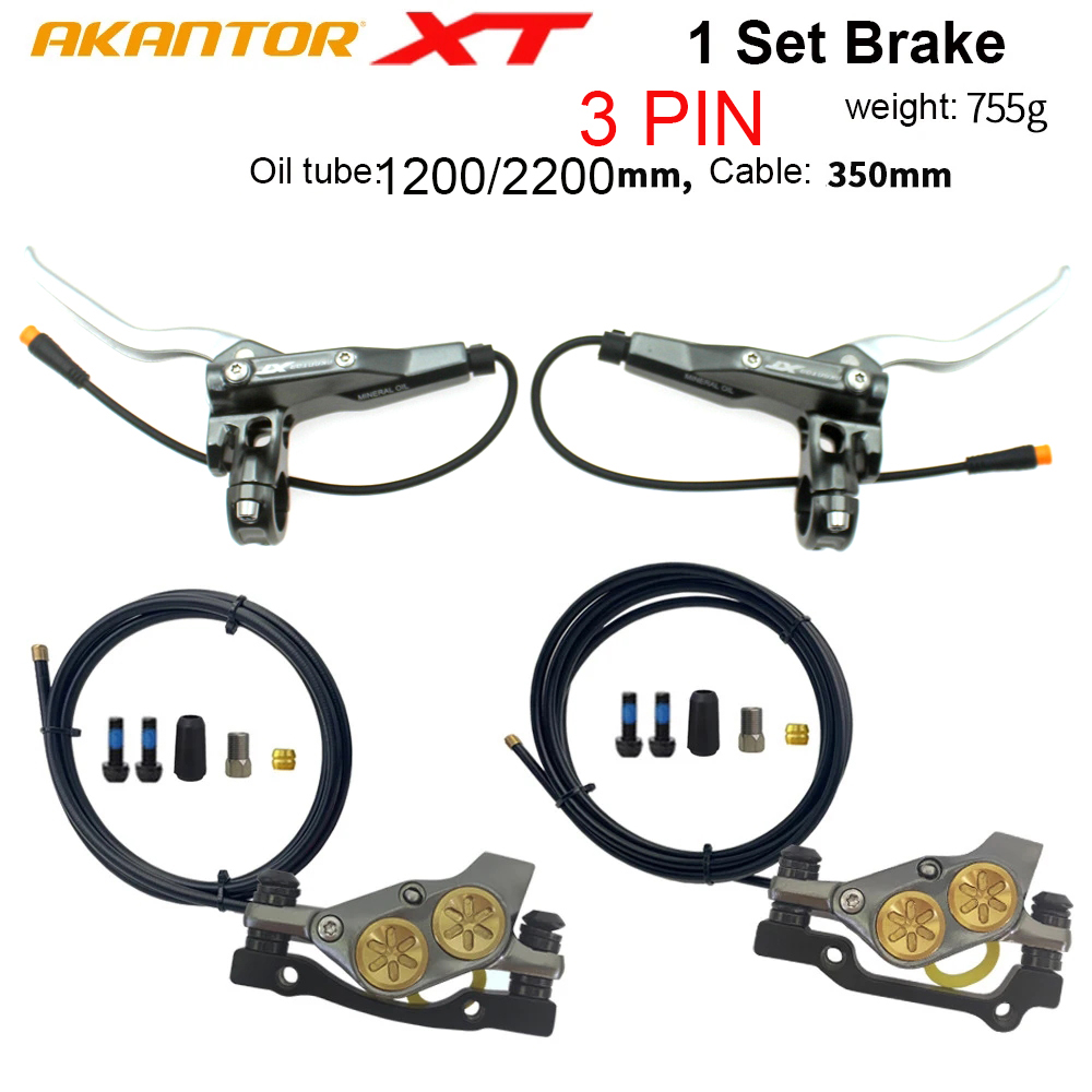 Bicicleta eléctrica plegable XT, freno de disco hidráulico de 4 pistones, frenos de presión de aceite, 950/1850mm, cuatro pistones ultraligeros
