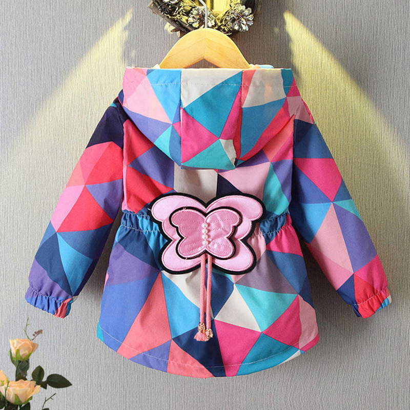 Baby Lente Herfst Kinderen Meisje Vlinder Jasje Kleding Baby Bovenkleding Kind Kids Windjack Kleding Outfits