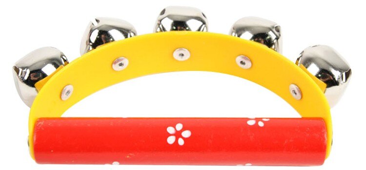 instruments unisex cheering stick Wooden Toys Baby Kindergarten Semicircle Five Hand Bell Hit The Dance Musical Instruments