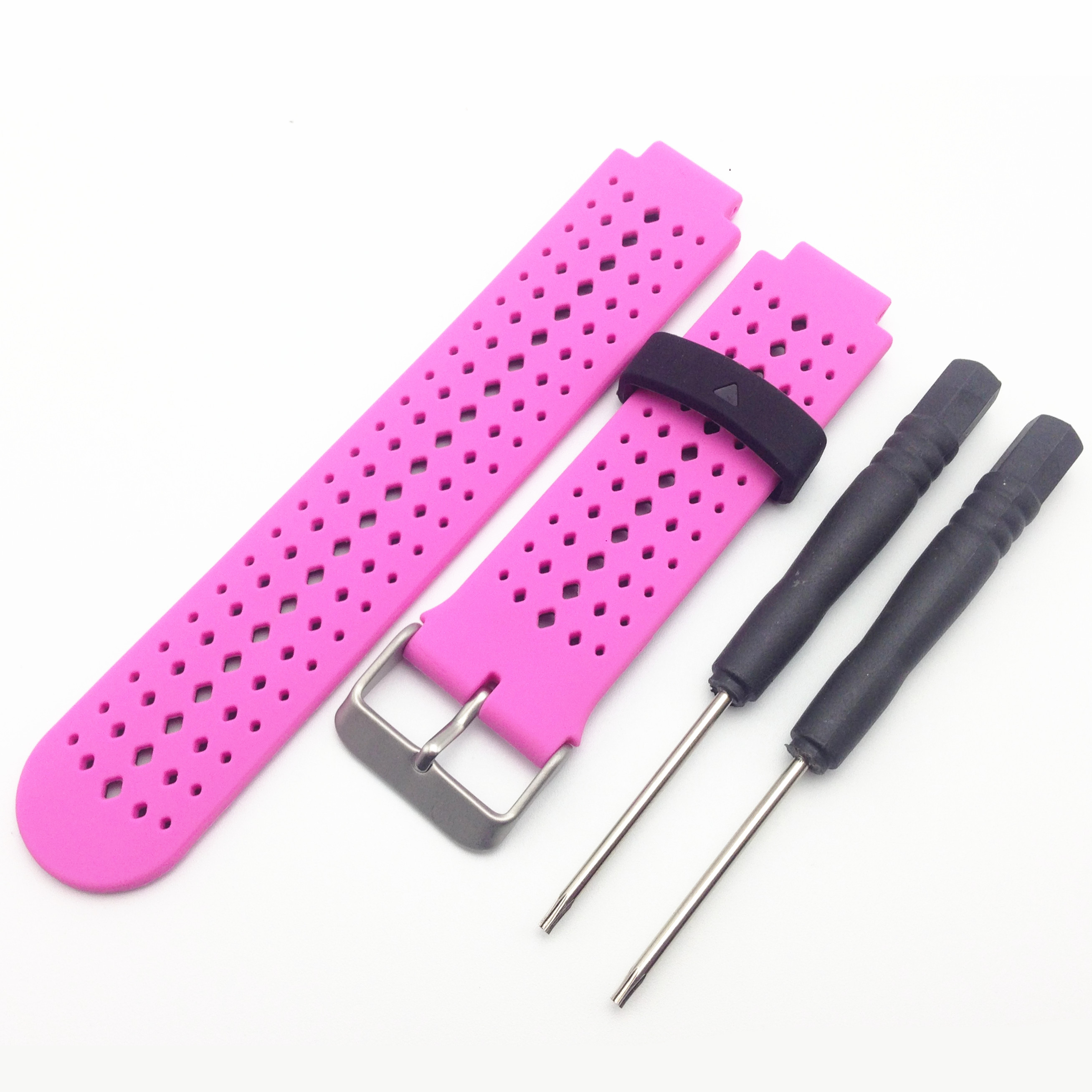 15 farben Silikon Strap Für Garmin Forerunner 235 Band strap Für Garmin Forerunner 220/230/235/620/630/735XT/235Lite Zubehör: Pink Black