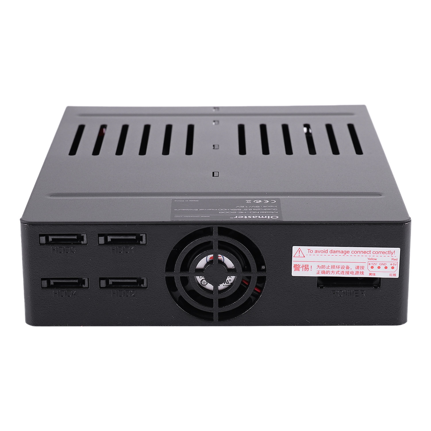 Oimaster He-2006 Rack interno Sata a 4 slot custodia per disco rigido da 2.5 pollici Rack Mobile interno con indicatore Led ventola integrata