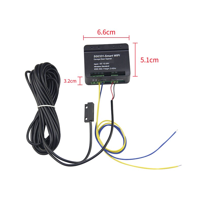 Smart wifi garageportåbner controller, app fjernbetjening hvor som helst, ingen hub nødvendig, historikrekord/indstillet timer/tidsplan