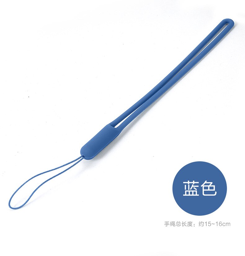 Silicone Mobile Phone Lanyard Silicone Fan Wrist Strap Speaker Rain Umbrella Strap Elastic Liquid Silicone Strap: Deep blue