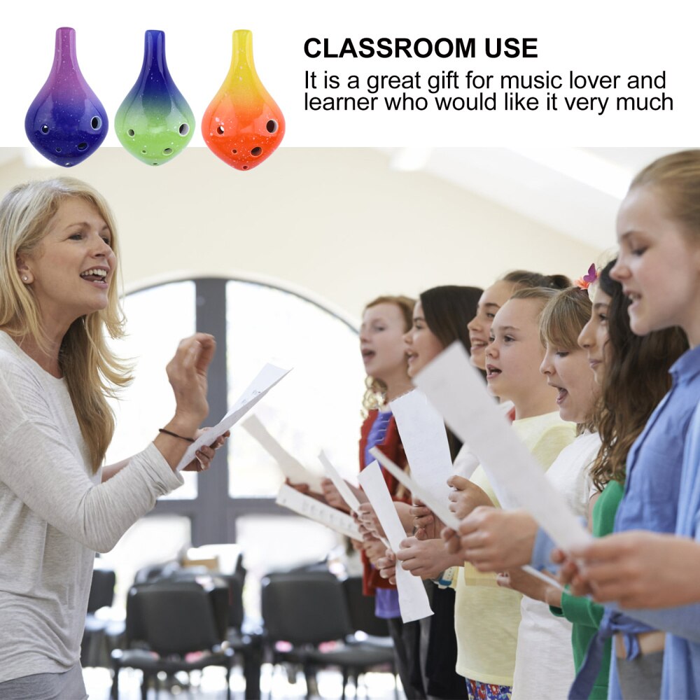 1 bouteille Style Ocarina Premium pratique grand 6 trous Ocarina Instrument de musique en céramique Ocarina pour débutants