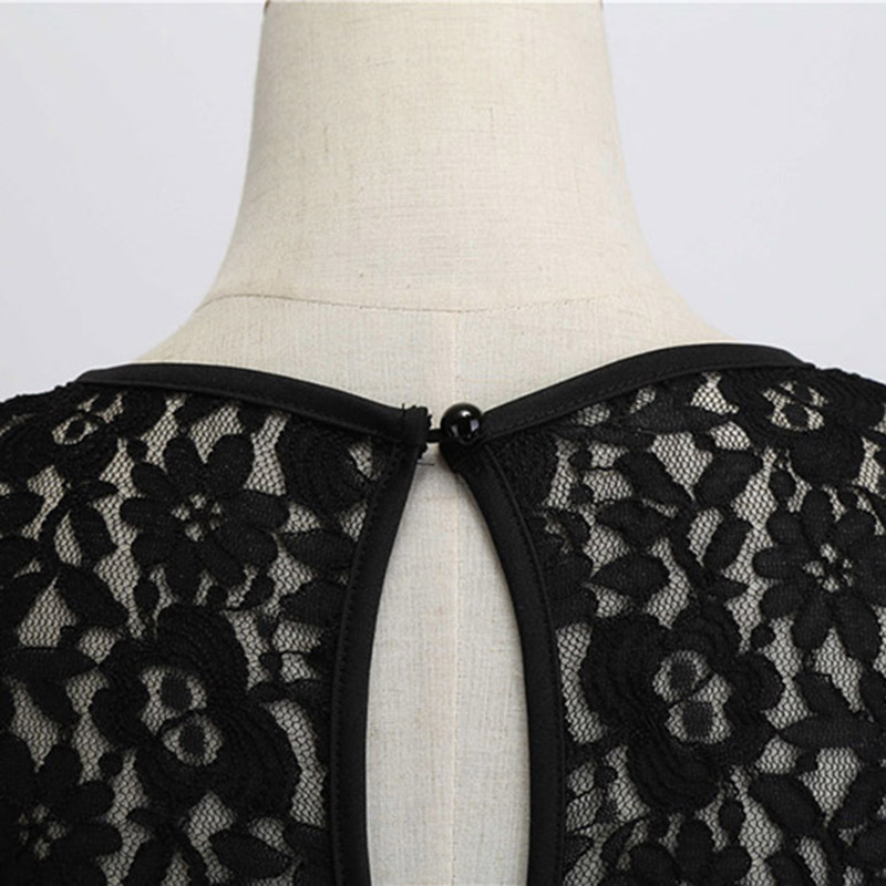 Party Dress Women Summer Lace Vintage Vestidos 50s 60s Rockabilly Swing Dress Casual Midi Dresses