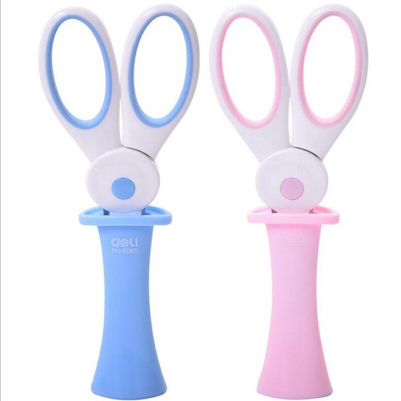 Kids School Scissors Cutting Scissors Safety With Protective Cover Cartoon Rabbit Scissors Paper Scrapbook Handmade DIY Craft