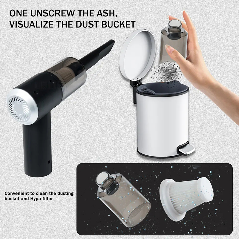 Plumero de aire portátil para coche, aspirador de coche inalámbrico de mano recargable por Usb, Mini aparatos de limpieza