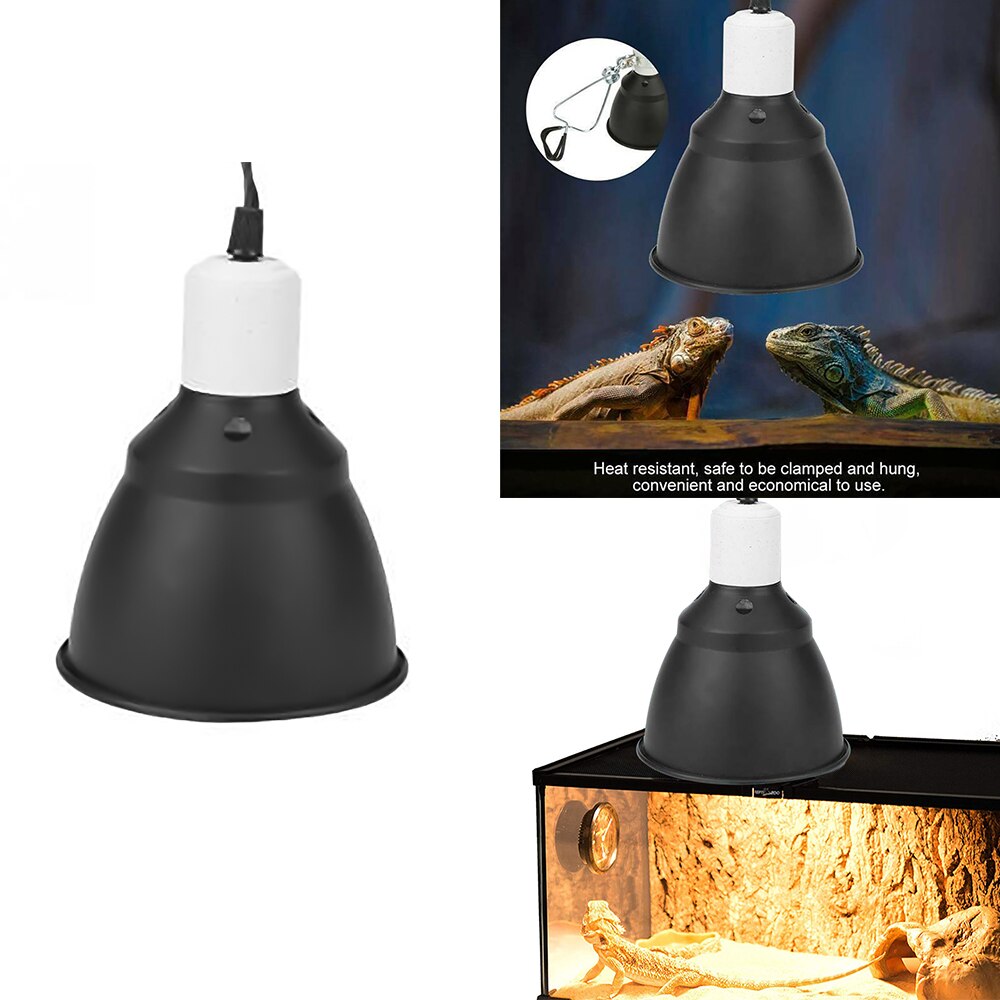 300w e27 reptiler keramisk uvb värmeljuslampa kupolhållare sköldpadda brooder basking uk/eu plugglampa lampskärm
