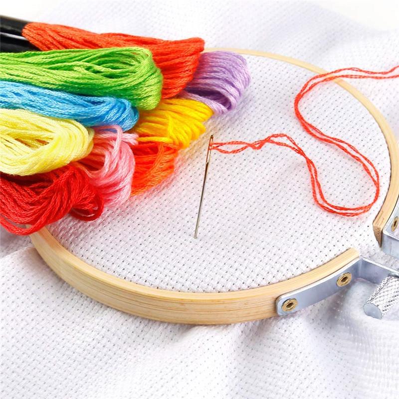 Multicolor Cross Stitch Threads Embroidery Thread Floss Skein Kit DIY Sewing Tool 50/100/150/200 Random Colors