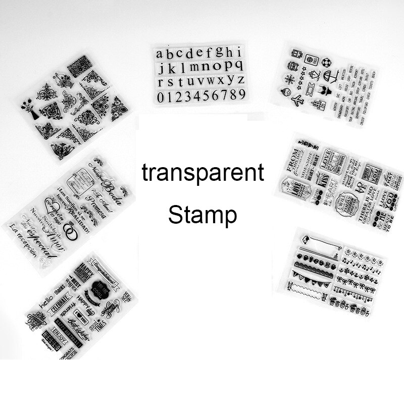 1pc genomskinlig stämpel silikon sigill scrapbooking fotoalbum papperskort gör-det-själv hantverk album dagbok verktyg