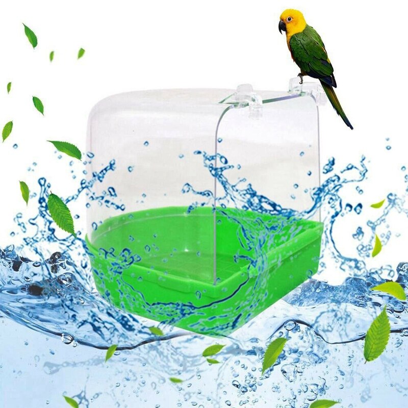 Bird Water Bath Tub for Pet Bird Cage Hanging Bowl Parrots Parakeet Bird Bath 1Pc