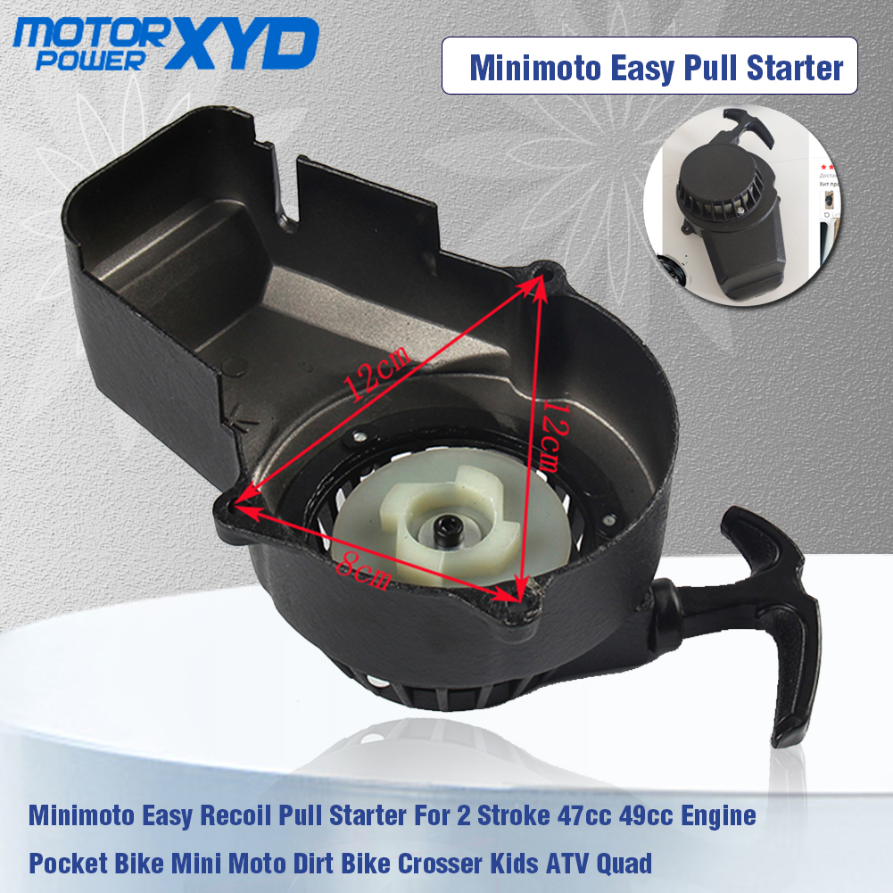 Minimoto lett dra starter til 2 takts 47cc 49cc motor lommesykkel mini moto skitt sykkel krysser låve atv quad
