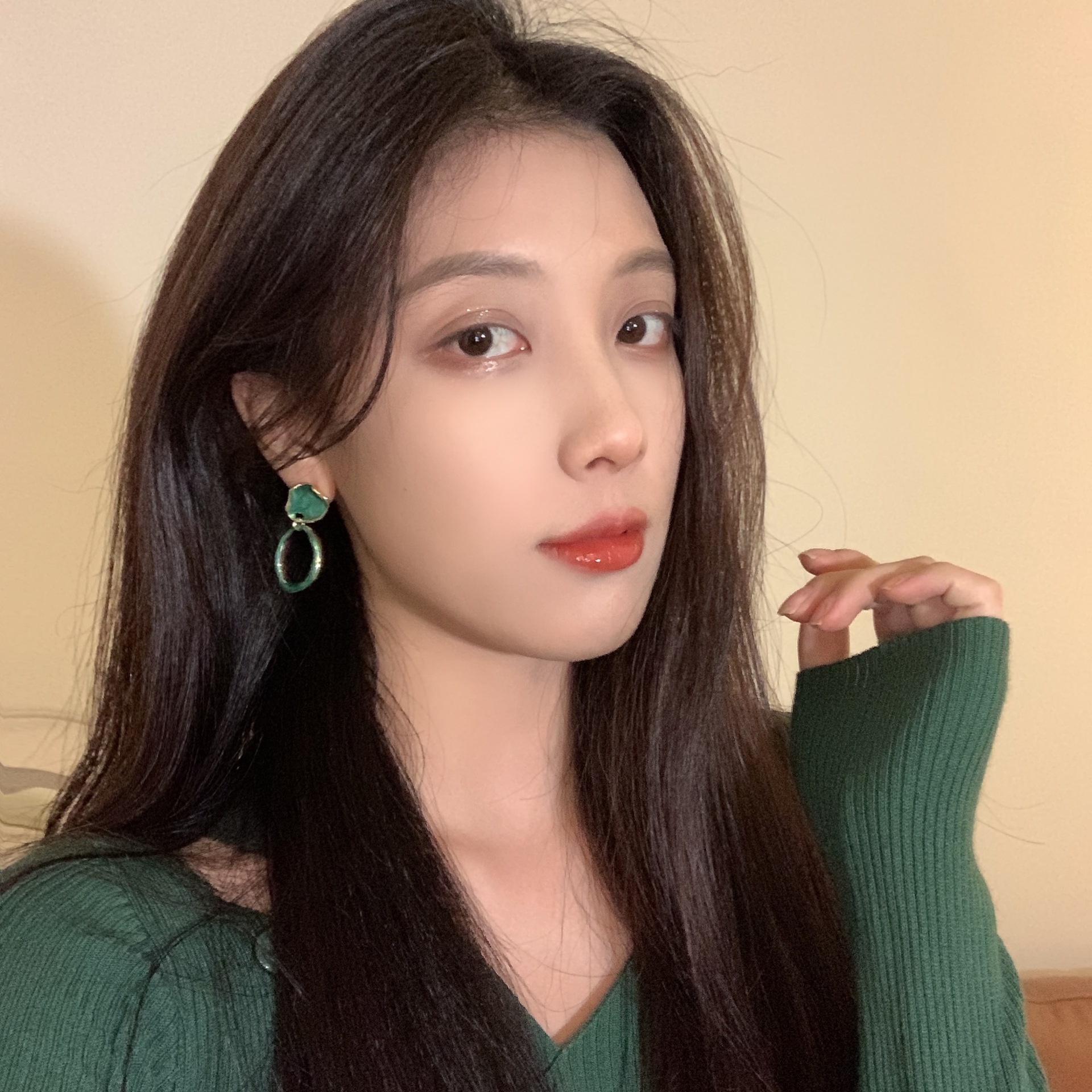 Irregular Metal Clip Earrings No Hole Ear Clips Ellipse Drip Oil Clip on Earring Without Piercing Minimalist Earring CE890