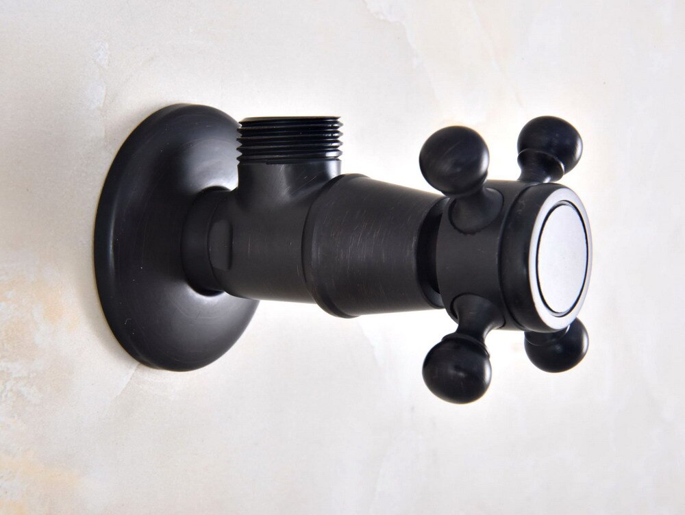 Zwarte Olie Gewreven Brons 1/2 "Male X 1/2" Mannelijk Messing Badkamer Hoekstopkraan Gold Afwerking Vulventielen badkamer Tav349