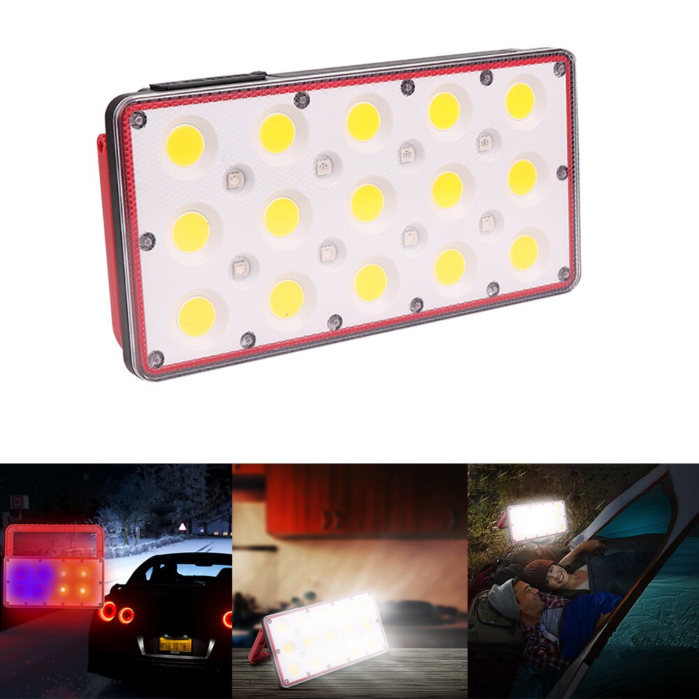 Emergency Panel Licht Opvouwbare Zaklamp Camping Tent Licht Outdoor Draagbare Opknoping Lamp Cob Led Lantaarn Camping Licht