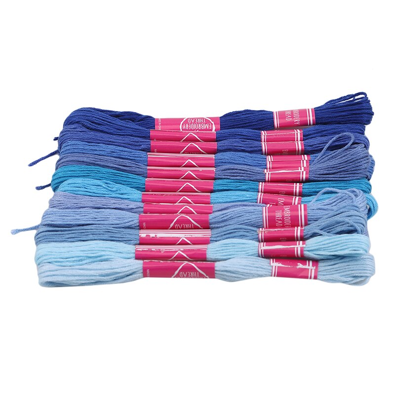 Cross Stitch Thread The Unique Style 7 Cross Stitch Cotton Embroidery Thread Floss Sewing Skeins Craft Different Gradient Color: 4