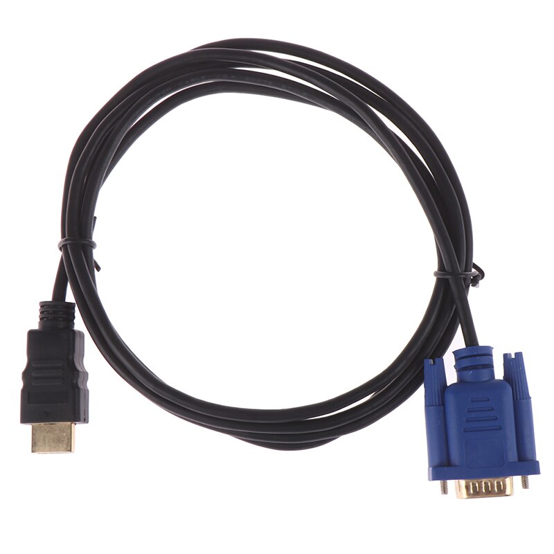 1.8M HDMI Cable To VGA 1080P HD With Audio Adapter TO Black Optical