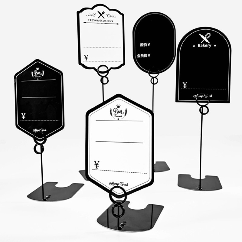 Tabletop Menu Label Harp-Clip Table Number Recipe Holder ReservedPlace Card Holder Stand For Restaurants Wedding Banquets
