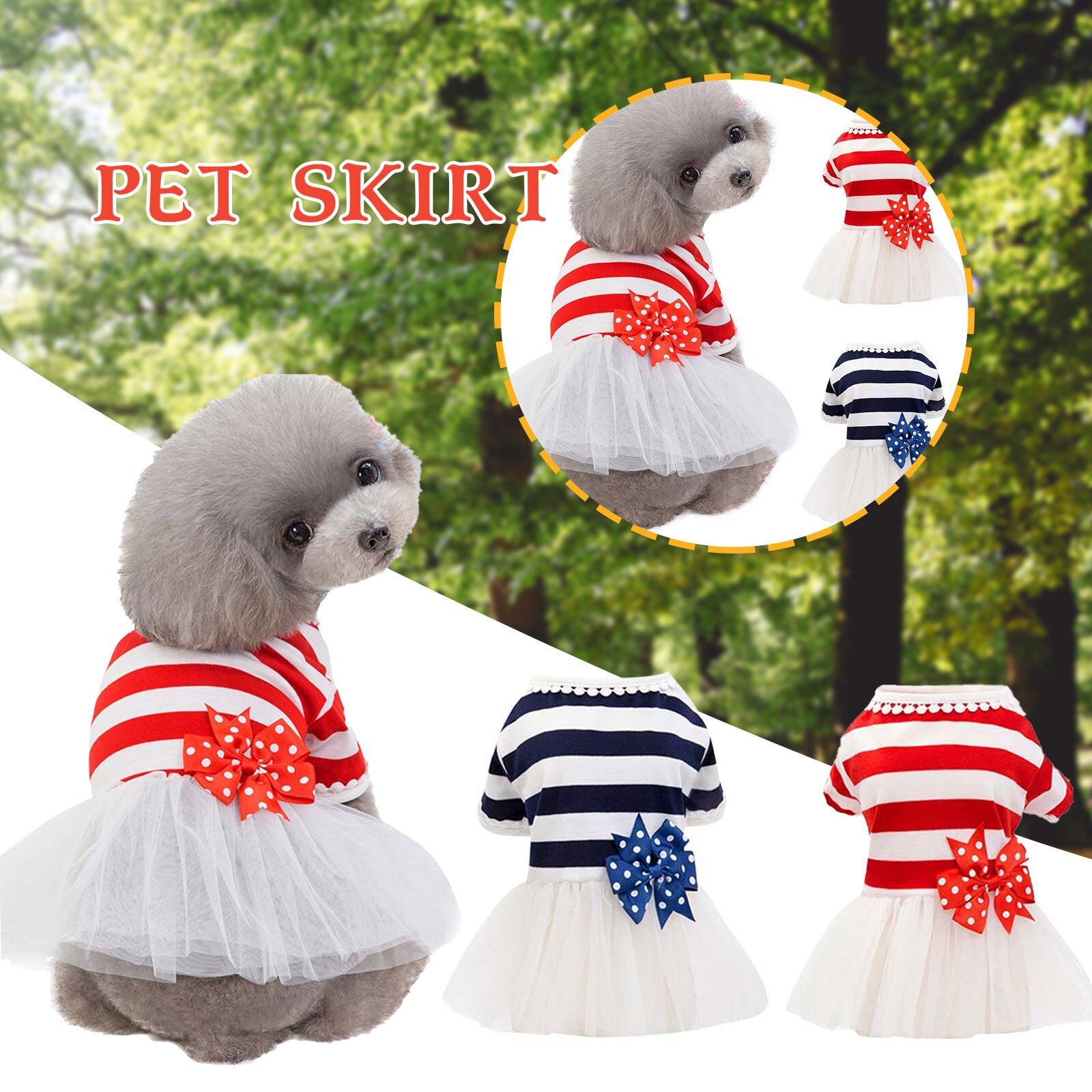 Small Dog Dress Pet Dog Bowknot Dress Dog Cat Cute Spring Summer clothes for small dogs cat clothes dog clothes for large dogs