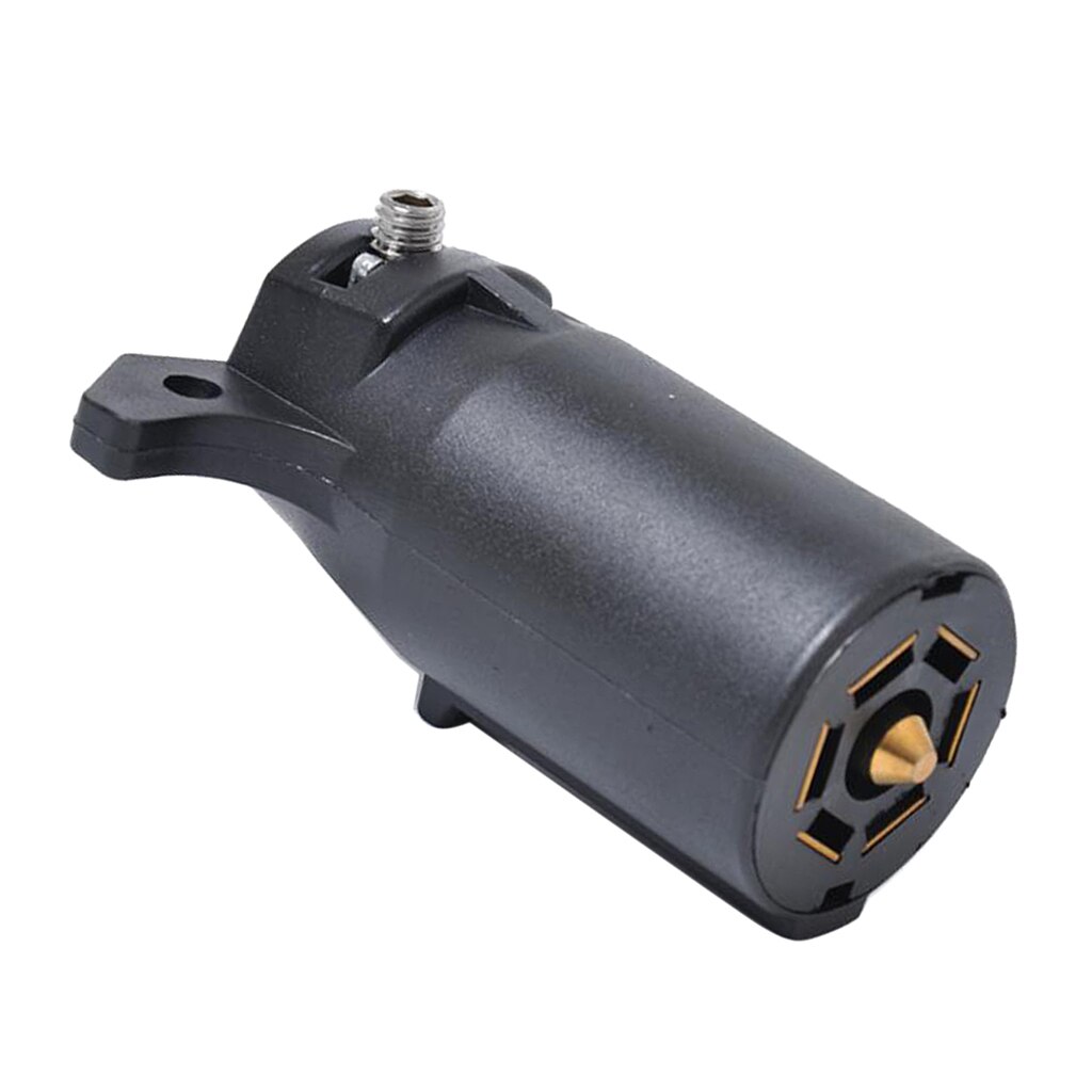 1 Uds. Adaptador de remolque plano redondo de 7 pines conector de clavija de luz de remolque 12V