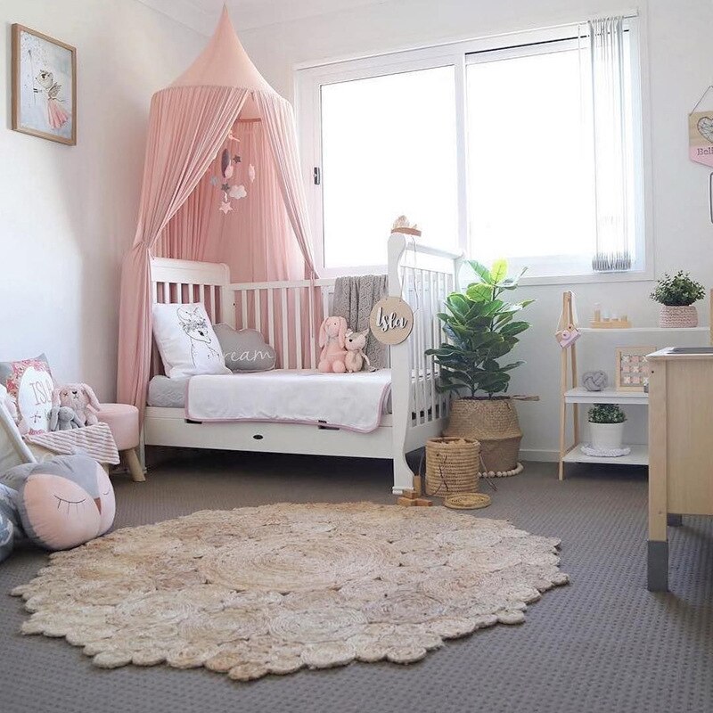 Kid Bed Canopy Bedcover Mosquito Net Curtain Round Tent Baby Room Decoration Mosquito Net Canopy Baby Bed Room Tent Baldachim