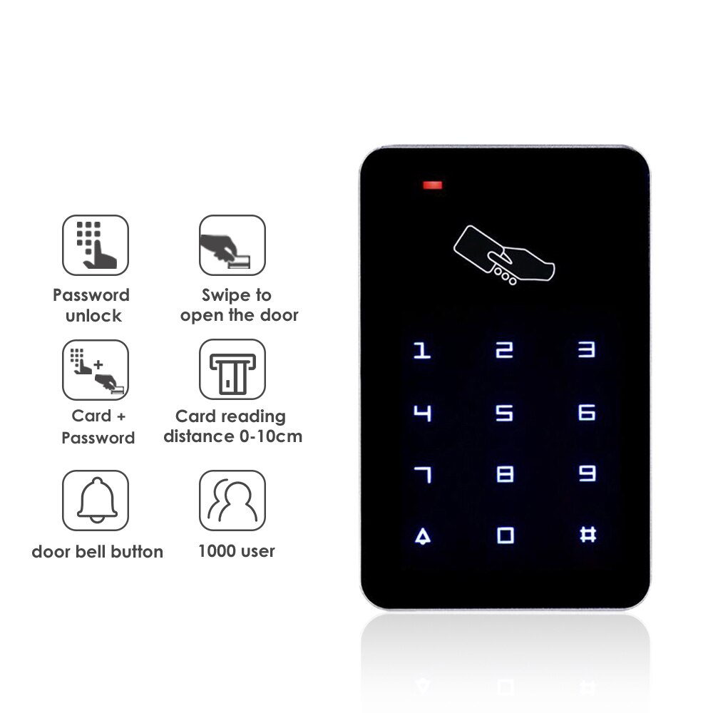 125Khz RFID Access Control Keypad digital panel Touch Screen Backlight Card Reader Rifd door access control system