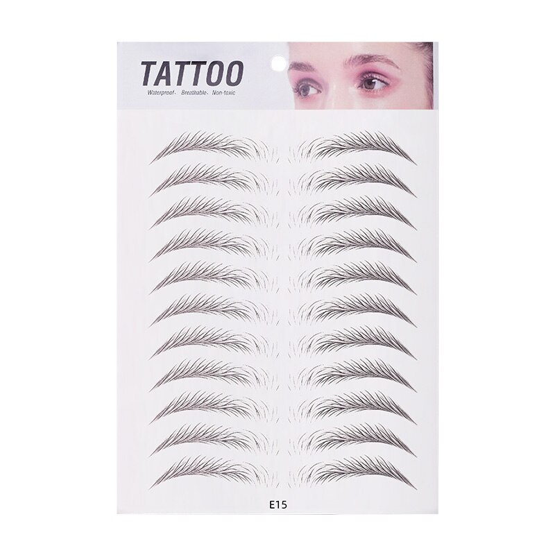 3d øjenbryn klistermærke bionisk bryn semi-permanent vandoverførsel vandtæt tatovering øjenbryn broderi øjenbryn patch makeup værktøjer: 16