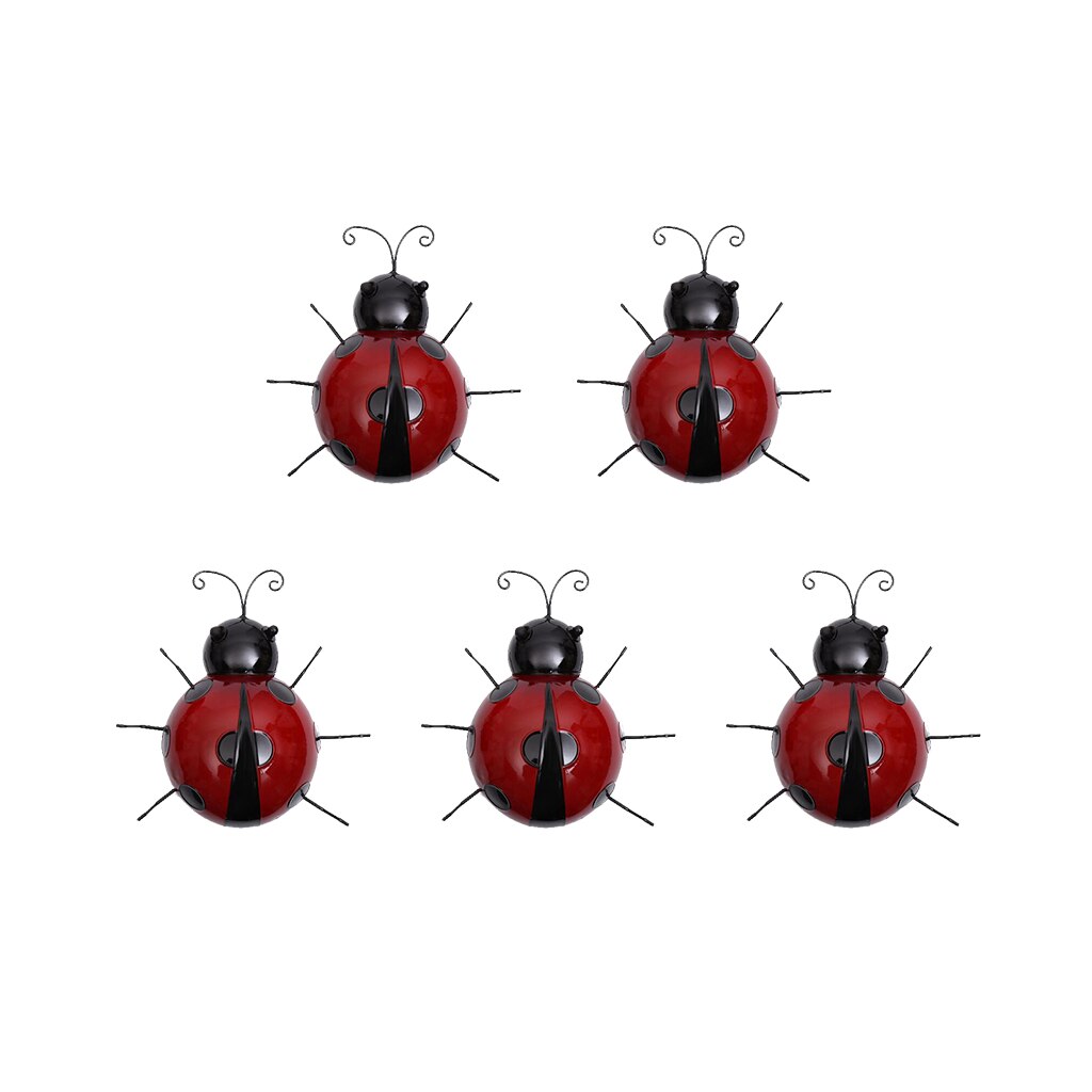 Metal Wall Decor, Wall Art, Wall Sculpture, Ladybug, 5PCS, 10cm